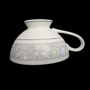 Imperial China Whitney Cups Set of 3 W Dalton Japan Platinum Trim
